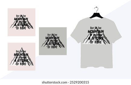 Diseño de camisetas, variación de color, camiseta de montaña, tipografía, ilustración, Vector, moda