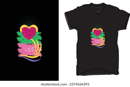 T-Shirt design in colorful Icon shape and Pro Vector, Apparel design, illustration design.