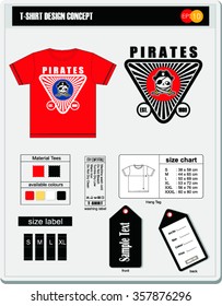 T-Shirt Design concept / Pirates Print Design