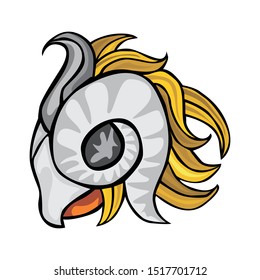 T-shirt Design with The Concept of a Woman and a Dragon's Head