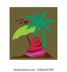 T-shirt design with creative text and vector.