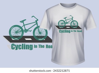 Diseño De Camiseta Para Los Amantes Del Ciclo.
