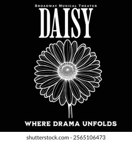 T-shirt Design Daisy flower Use screen printing on products