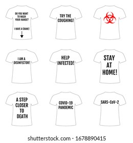 T-shirt design dedicated to coronavirus, quarantine and biohazard