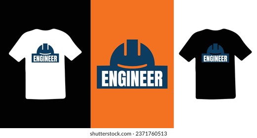 T-SHIRT DESIGN FOR ENGINEERS, VECTOR ILLUSTRATION TYPOGRAPHY 