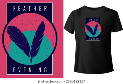 T-shirt design with evening mood
