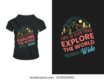 T-shirt design, explore, adventure t-shirt design