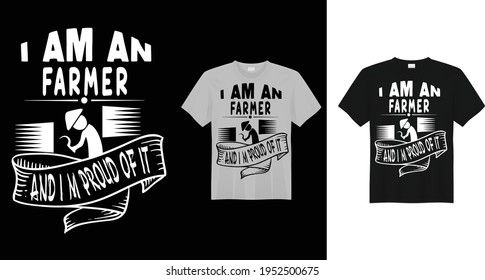 T-shirt design for Farmer vector