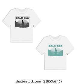 tshirt design, fashion, sea, girl, print