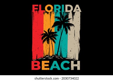 T-shirt design of florida beach island