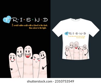 T-shirt Design for friends and buddy vector design 