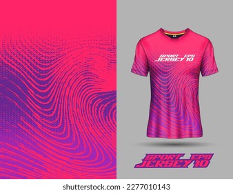 Tshirt design front view for sport jersey, soccer, motocross, racing, cycling, fishing, diving, leggings, football, gaming