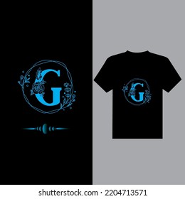 T-shirt design with g letter
