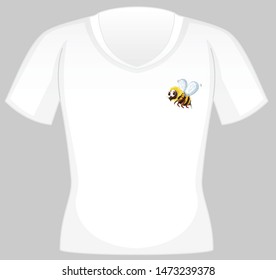 T-Shirt-Design mit Bienengrafik in der Vordergrafik