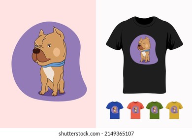 t-shirt design, Graphic t-shirt design with dog