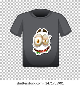 T-Shirt-Design mit Grafik in der Vordergrafik