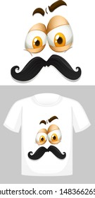 T-shirt design with graphic in front illustration