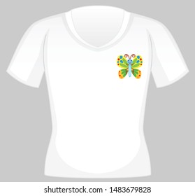 T-shirt design with graphic in front illustration