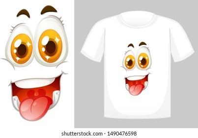 T-shirt design with graphic in front illustration