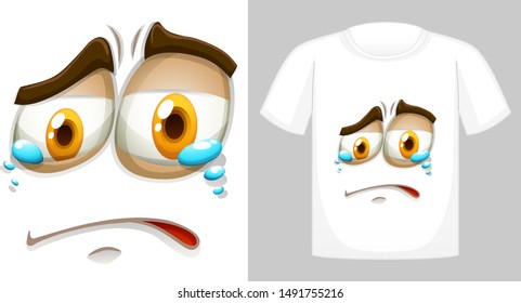 T-shirt design with graphic in front illustration