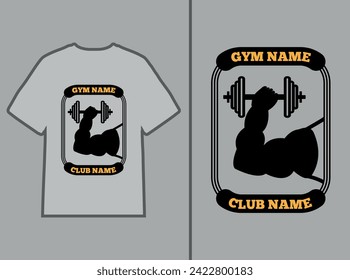 T-Shirt Design for Gym template