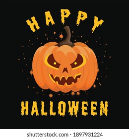  T-shirt design. Halloween t-shirt design. Happy Halloween. 