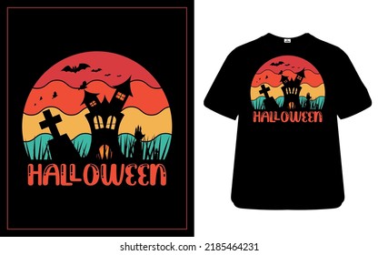 T-Shirt Design Halloween Vektordesign