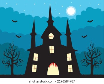 T-shirt Design Halloween Vector Colorful Illustration in White Background