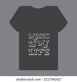 T-Shirt design. Hand drawn vector logotype with lettering typography on Storm Grey background. Illustration with Slogan for print, sticker.