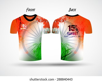 T-shirt design for Happy Independence Day of India festival, illustration background...