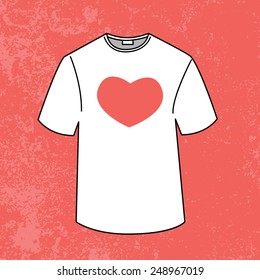 t-shirt design heart template by love