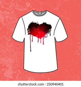 t-shirt design heart template by love