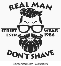 T-shirt Design, Hipster, Retro style print, typography emblem template. Vector