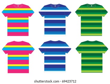 T-shirt design Horizontal Vector template. front and back view