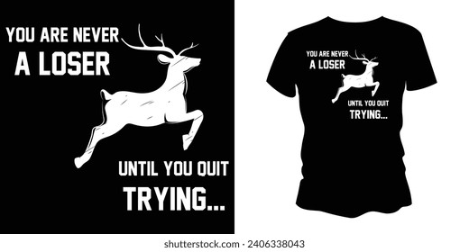T-shirt Design of Hunting Deer