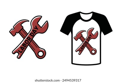 t-shirt design illustration for international Labor Day, vector