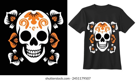 Tshirt design illustration skull vintage style