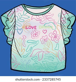 Tshirt design. Kids graphic design and more