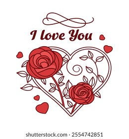 A t-shirt design with a large red heart