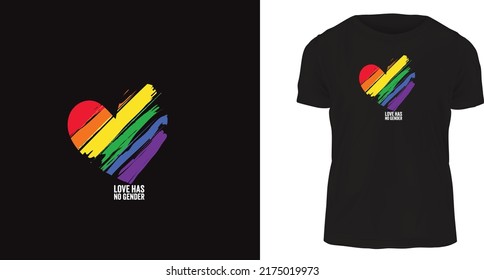 T-Shirt Design, LGBT Color Love. ready to print this t shirt