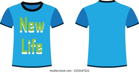 Tshirt Design Light Blue Color Tshirt Stock Vector (Royalty Free ...