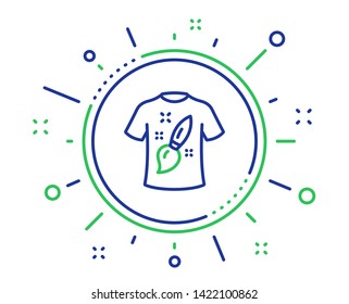 T-shirt design line icon. Creative brush sign. T shirt Graphic art symbol. Quality design elements. Technology t-shirt design button. Editable stroke. Vector