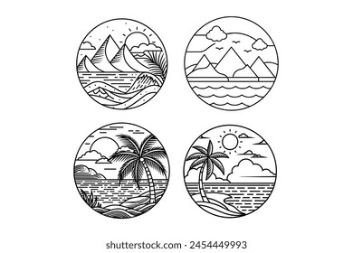 Diseño de la camiseta - ilustración del Arte vectorial de los iconos del logotipo
