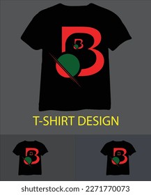 T-shirt design with logo for template..