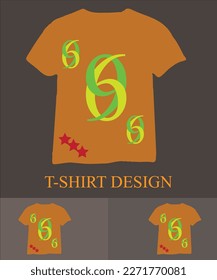 T-shirt design with logo for template..