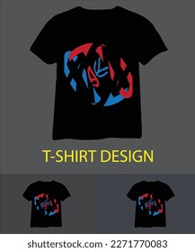 T-shirt design with logo for template..