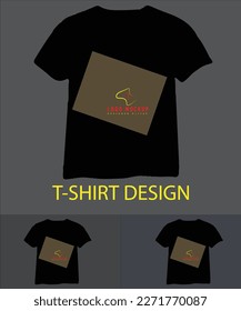 T-shirt design with logo for template..