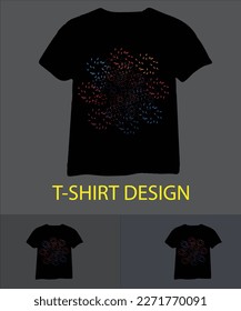 T-shirt design with logo for template..