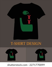 T-shirt design with logo for template..
