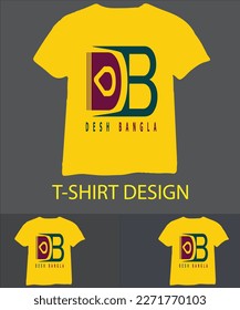T-shirt design with logo for template..
